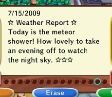 The meteor shower!