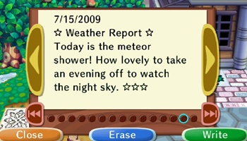 The meteor shower!