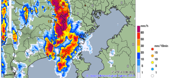 台風11号と降水予測ソフト 台風11号と降水予測ソフト