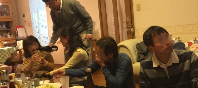 同期会で新年会パーティー