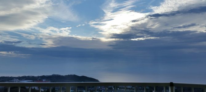 曇りの朝でしたが